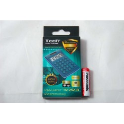 Kalkulator kieszonkowy TOOR TR-252-B 8-pozycyjny - 2 typy zasilania
