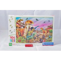 Puzzle 104 Super Kolor Land of Dinosaurs 25768